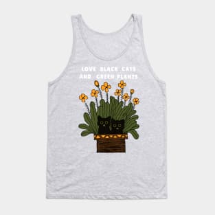 Love Cats and Plants Flowers Tank Top